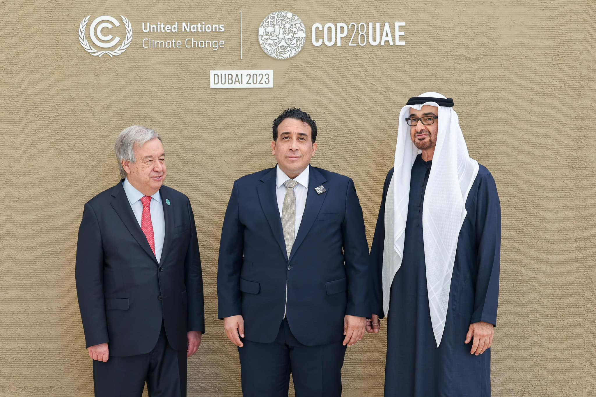 May be an image of 3 people and text that says 'C United Nations Climate Change COP28UAE DUBAI 2023 CORE'