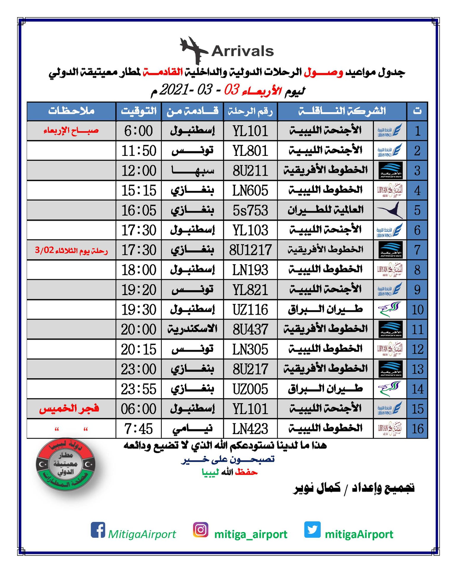 جدول رحلات مطار جدة الجديد