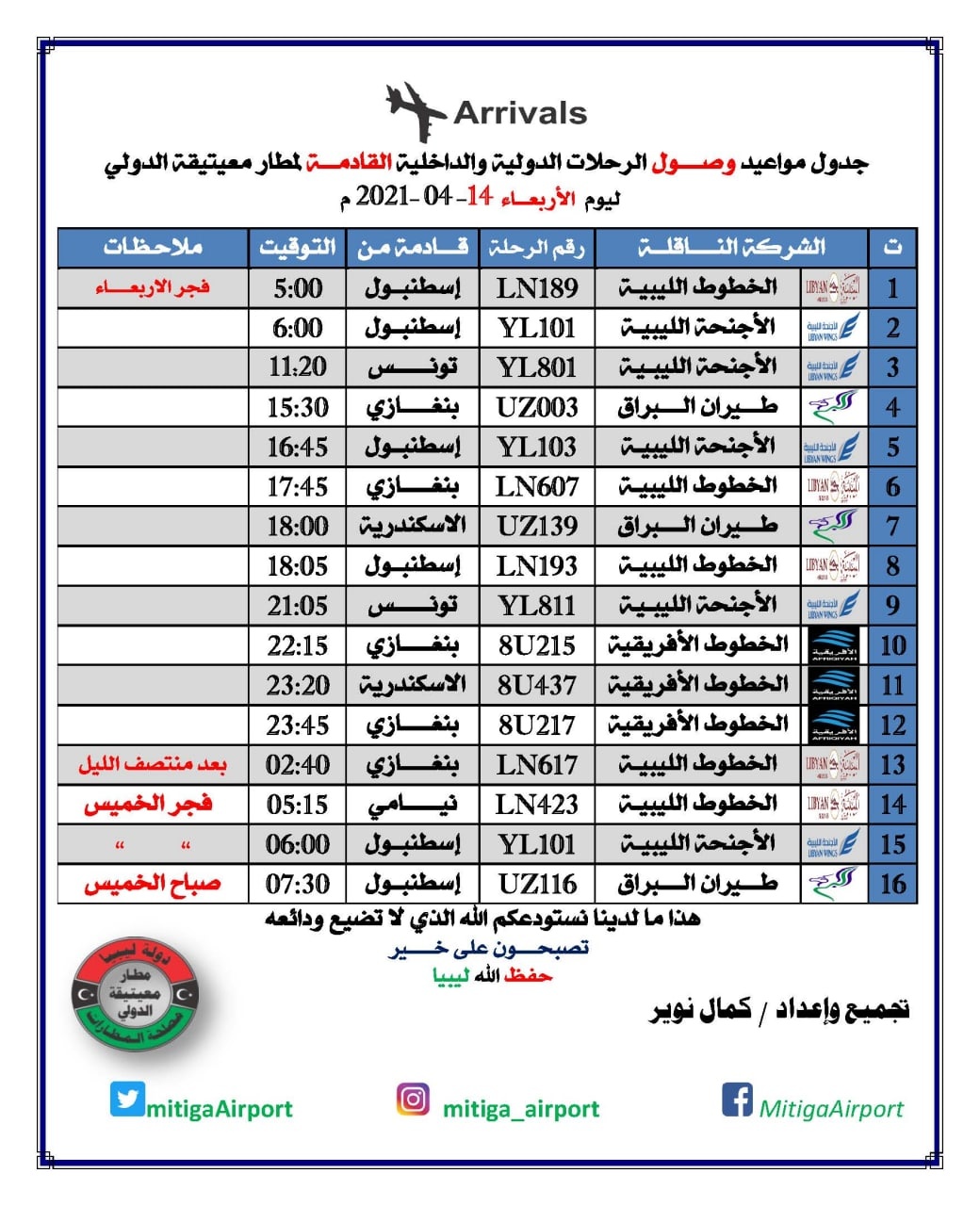 جدول رحلات مطار جدة